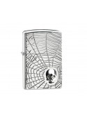 Lighter Zippo Spider Web Skull Design