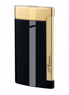 St Dupont Lighter Slim 7 Black  Golden