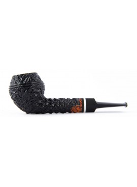 Pipe Mike Bay Bulldog Rusticated with Camel Insert
