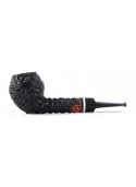 Pipe Mike Bay Bulldog Rusticated with Camel Insert