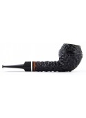 Pipe Mike Bay Bulldog Rusticated with Camel Insert