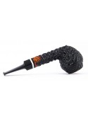 Pipe Mike Bay Bulldog Rusticated with Camel Insert
